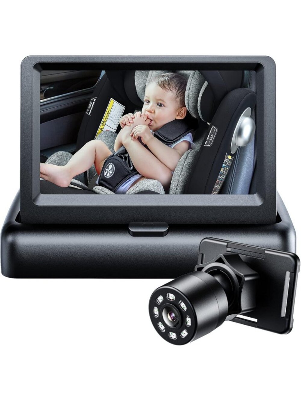 1080p Baby Car Camera with Night Vision | Easy Install, 360° Adjustable View